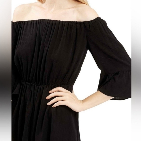 Off-Shoulder Black Romper XL Summer Vacation Cruise Party Spring - Picture 2 of 9